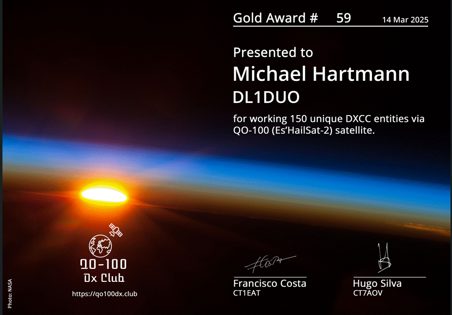 QO-100 DXCC 150